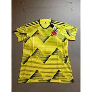 Adidas Colombia‎ National Team Soccer Jersey Yellow XL Mens Football Blank New.